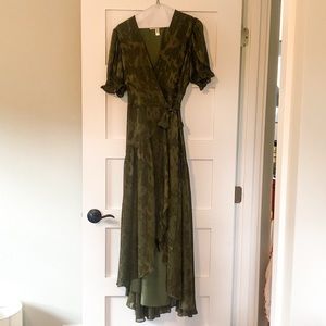 BHLDN Biscayne Ruffle Wrap Dress